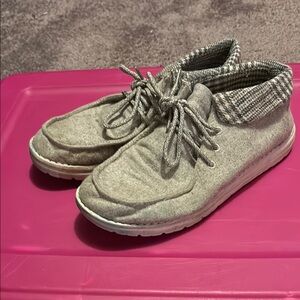 Gray Plaid Ankle sneakers